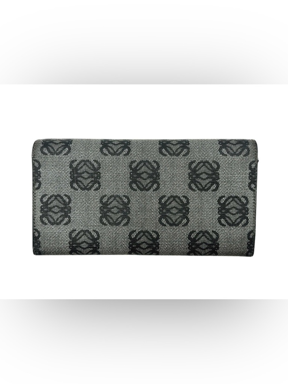 LOEWE Anagram Canvas Continental Wallet Grey/Black Full Size Long Wallet RA COA - Picture 3 of 7